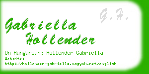 gabriella hollender business card